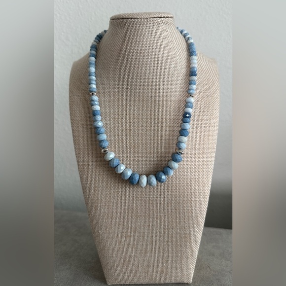 Blue Opal Bead with sterling silver accents Necklace by Jay King - Picture 1 of 13